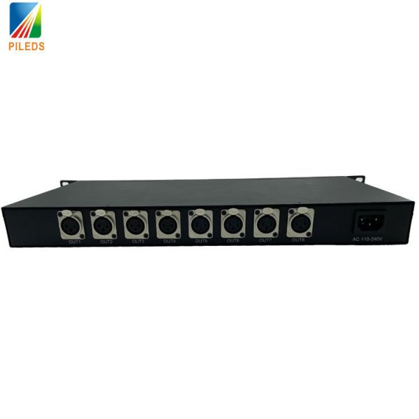 8 Ports DMX 512 Decoder RGB LED Controller Online Control For SPI DMX