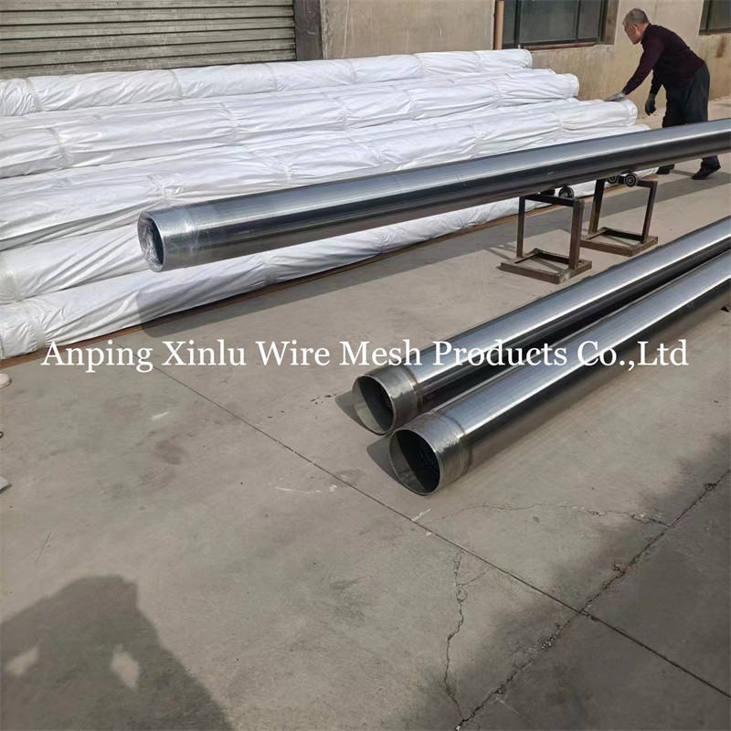 FOTI V Wire Screen Pipe 2.9m Standard Duplex Stainless Steel Wire Wrapped Sand Control Continuous Slot Screen Tube