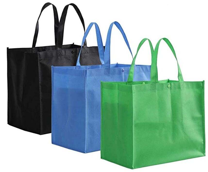 Reusable Large Capacity Foldable Solid Supermarket Handbag Shopping Bags Shopping & Merchandise Bags, bagease