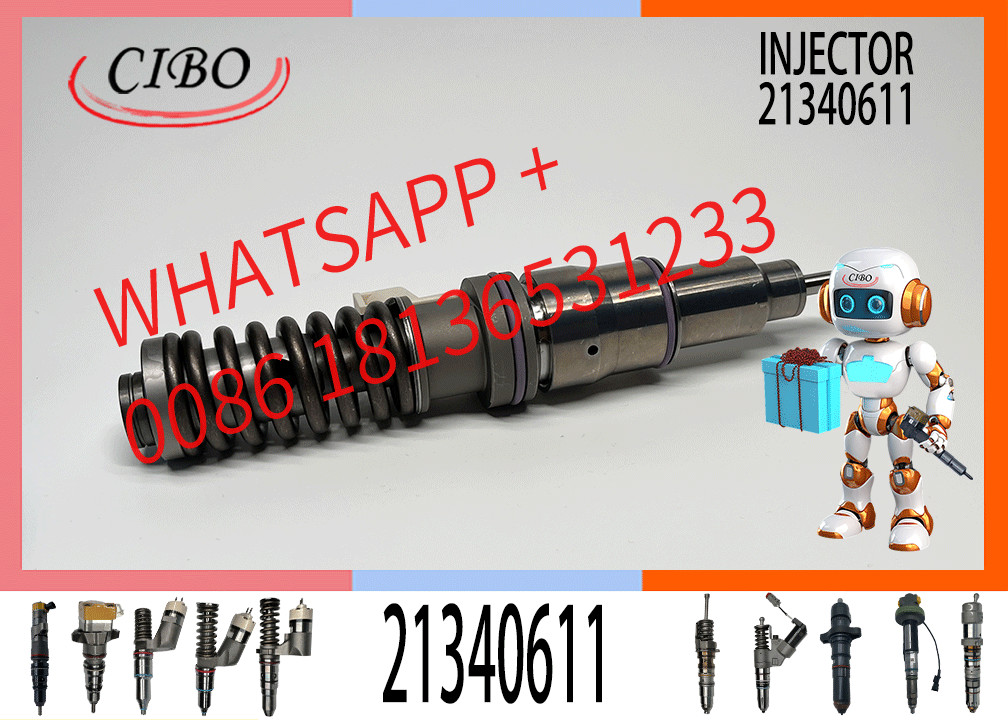 VOE21340611 21340611 Fuel Injector Common Rail Injector for Vo-lvo FM400 EC380 EC480 Excavator Aftermarket Parts Rebuild