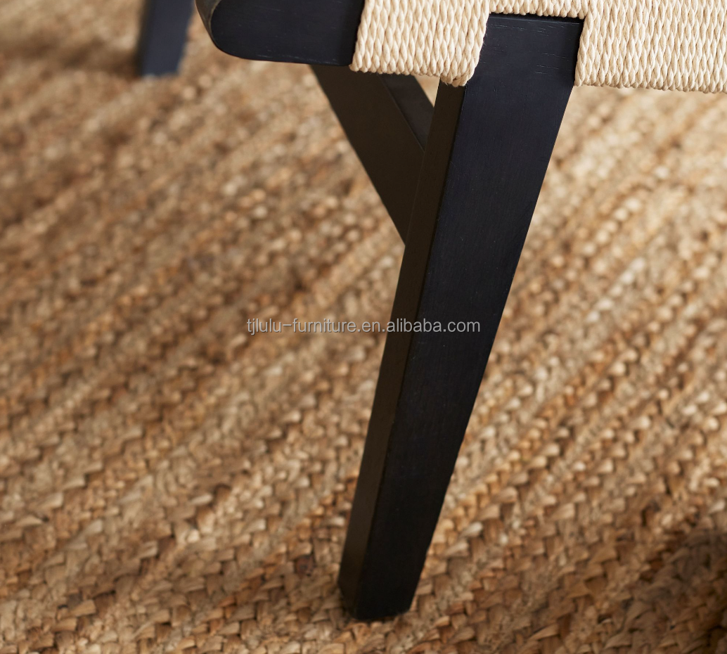 Modern Wood Woven Cord Solid Wood Living Room Chair Leisure Chair For Sophistication In Nordic Design