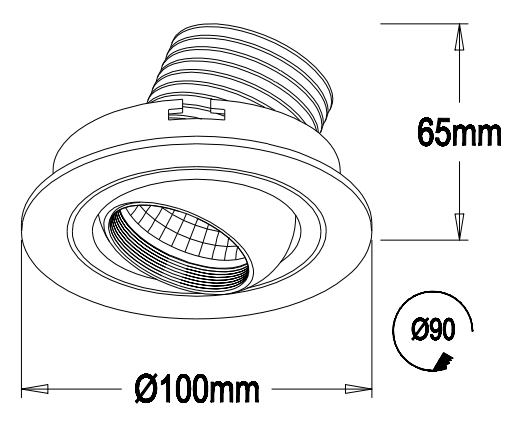 5W ultra small high effeciency of Led downlight with white color 6063 Aluminum material