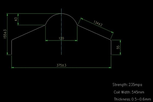 Hydraulic Punching Ridge Cap Roll Forming Machine Perforation 10m/Min 0