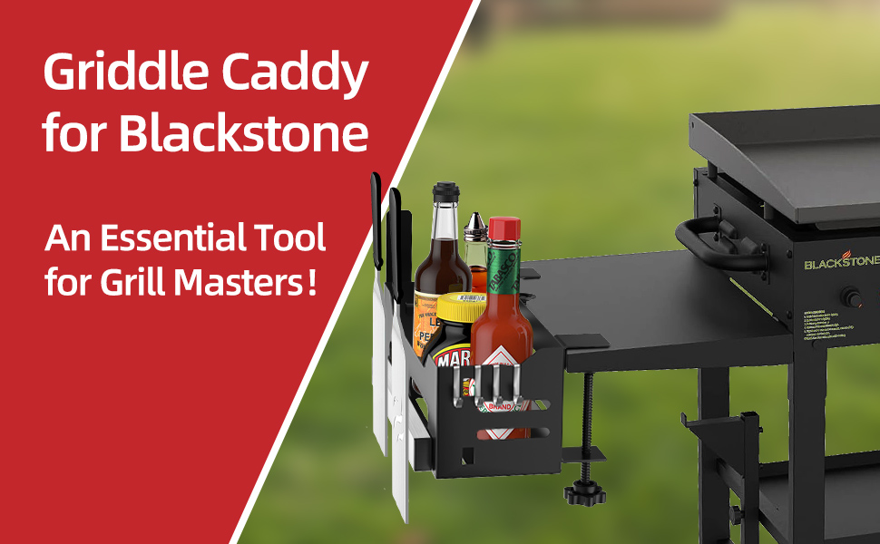 Blackstone Griddle Caddy for 28"/36" Grill Griddles BBQ Accessories Caddy Box with Paper Towel Holder Magnetic Tool Holder