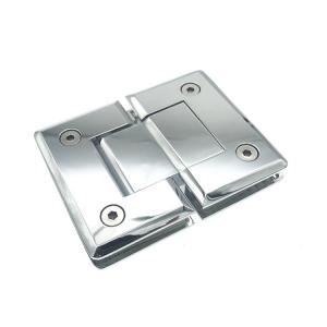 Quality 180 Degree Shower Glass Door Hinge Brass Material Bevel Style for sale