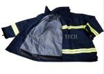 Flame Resistant Fire Protection Suit , Fire Fighting Protective Clothing