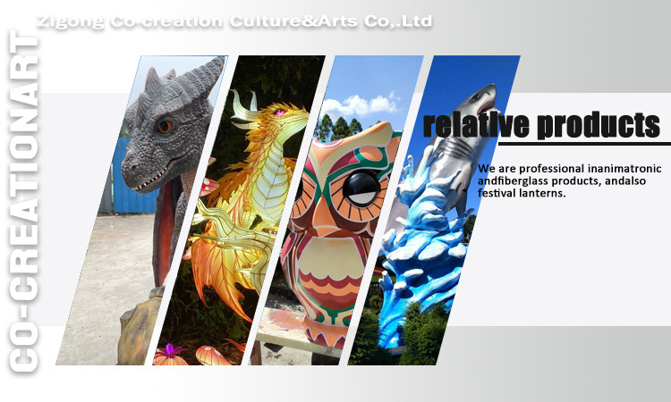 Handmade Mosasaur Fiberglass Statues For Outdoor Exhibition