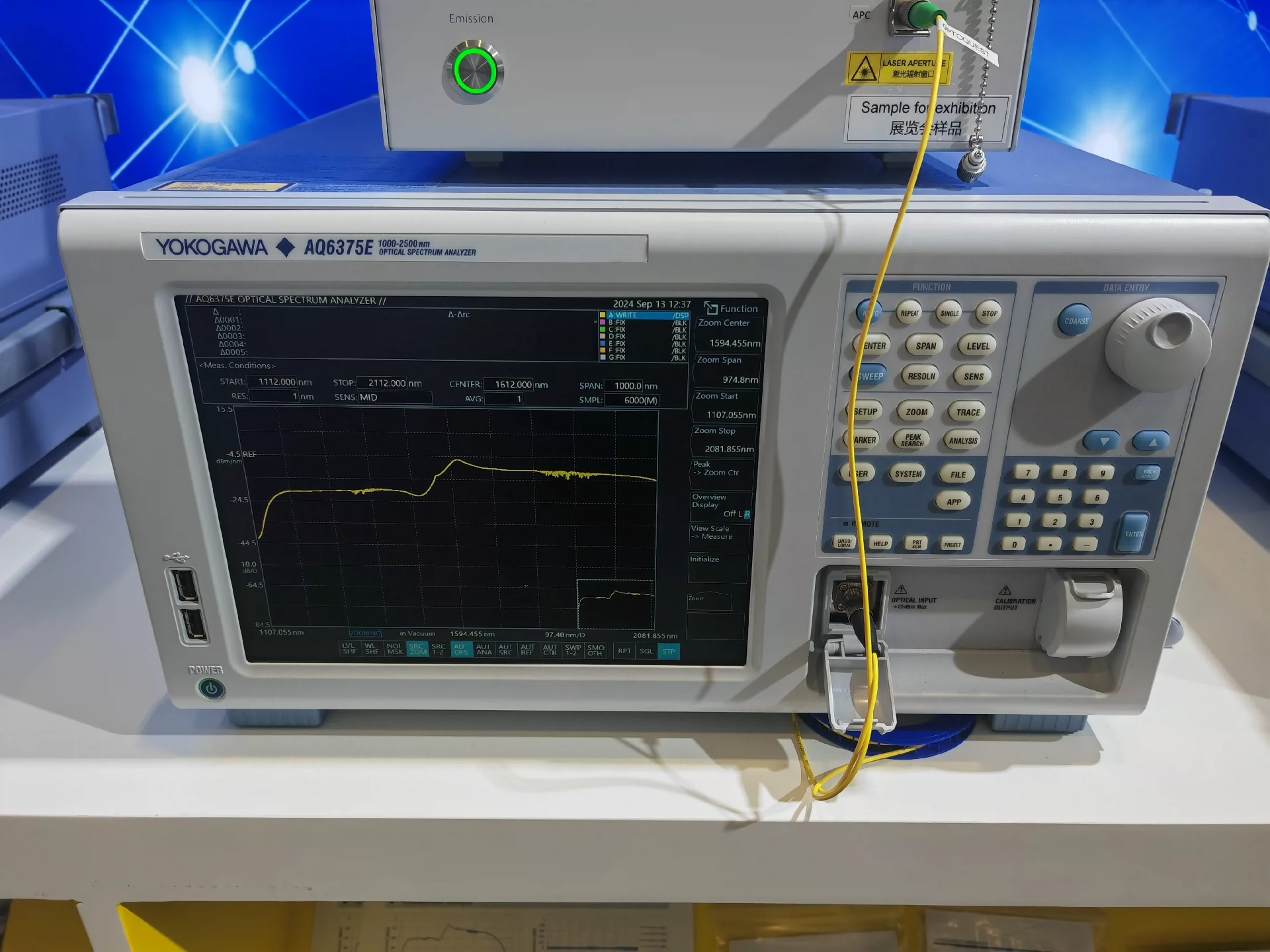 Yokogawa AQ6375 2.4 µM Optical Spectrum Analyzer 0.05 Nm Resolution