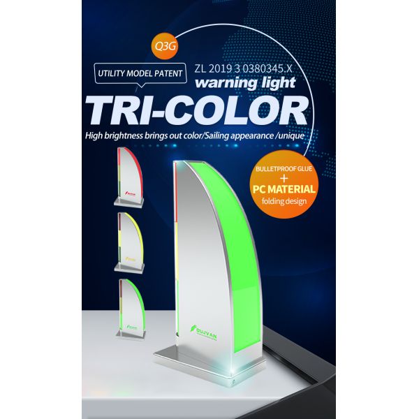 Led Tri Color Warning Light Tower For Sailing Appearance And Circuitry Design