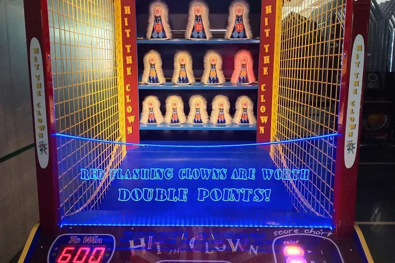 Hit The Clown Carnival Game Machine, Hit The Penguin Tickets Redemption Throw Ball Game