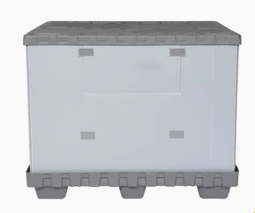 Collapsible Stackable Plastic Pallet Sleeve Box with Lid for Storage and Logistics