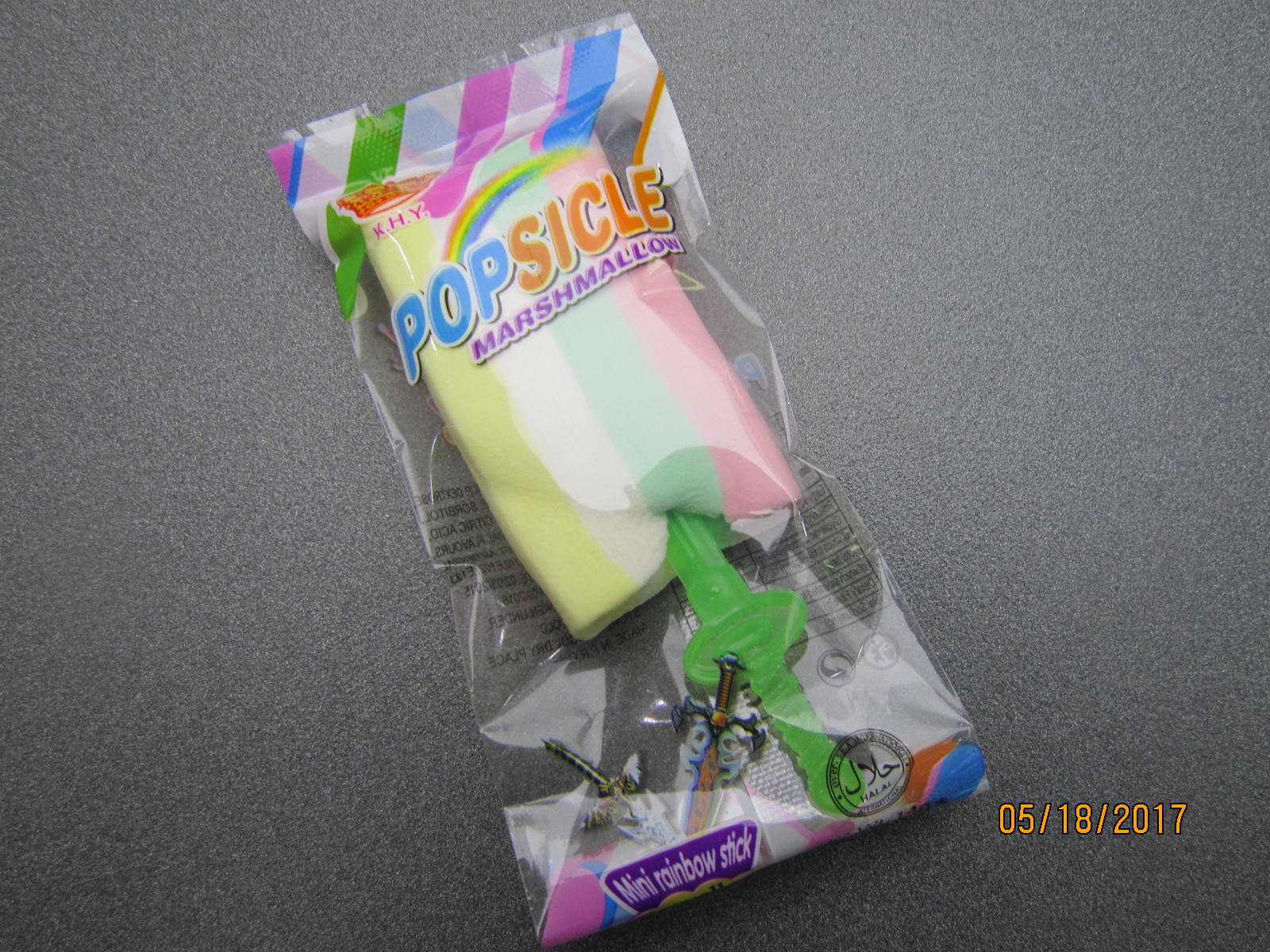 14g Popsicle Fruity Soft Candy Marshmallow With Mini Rainbow Stick