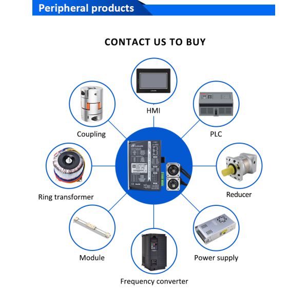 Lichuan 2-Axis DC Closed Loop Stepper Motor Drivers Controller Kit 0.72N.m 2Phase Nema17 DC24V~50V 1.2A 1000PPR