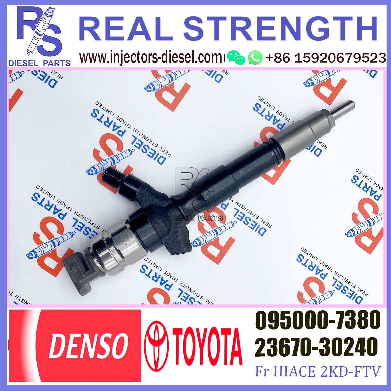 Common Rail diesel fuel Injector 23670-30240 095000-7380 for Diesel engine