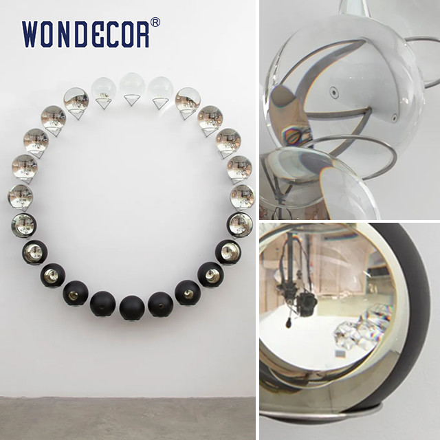 Smooth Texture Metal Wall Art Sculpture Customized Contemporary Ball