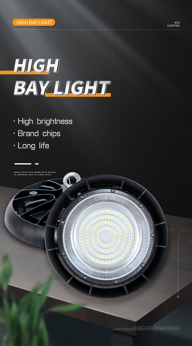Warehouse Outdoor IP65 Waterproof High Lumens 180w 200w 250w 300w 120 Degree UFO LED High Bay Light