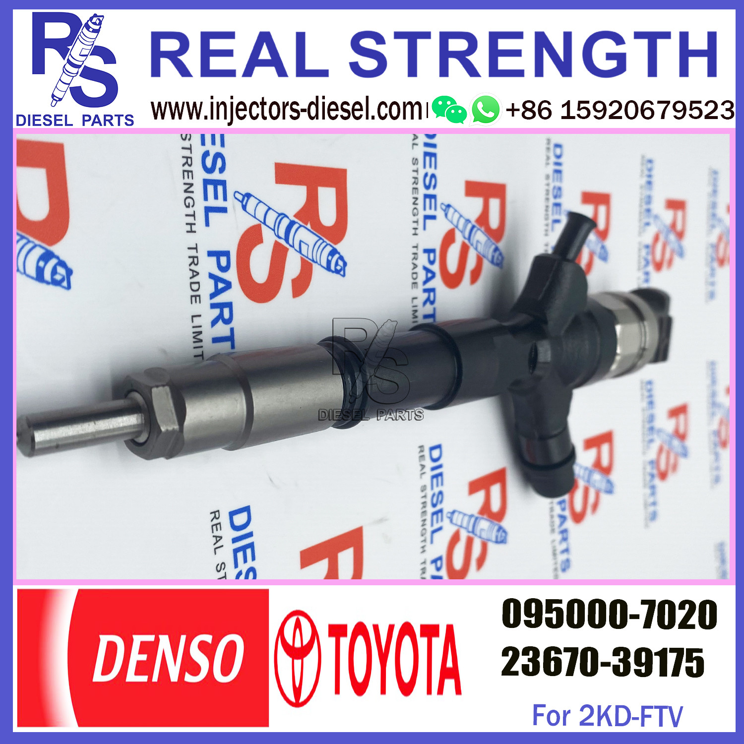 Diesel Common Rail Fuel Injector 095000-7020 23670-39175 For TOYO-TA DE-NSO INJECTOR 095000-7020 23670-39175