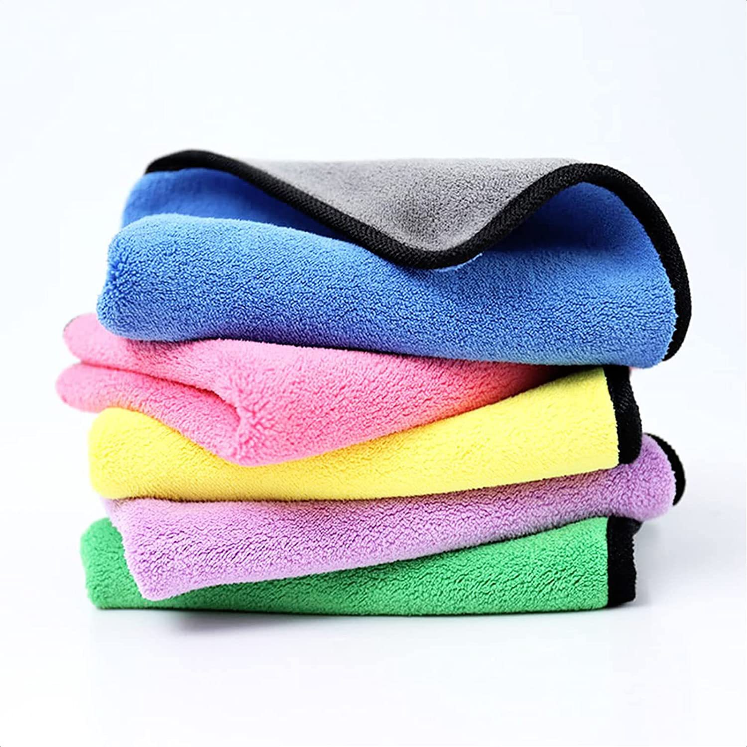 5-Pack Double-Sided Towels Thick Coral Velvet Strong Water Absorption Customized Logo