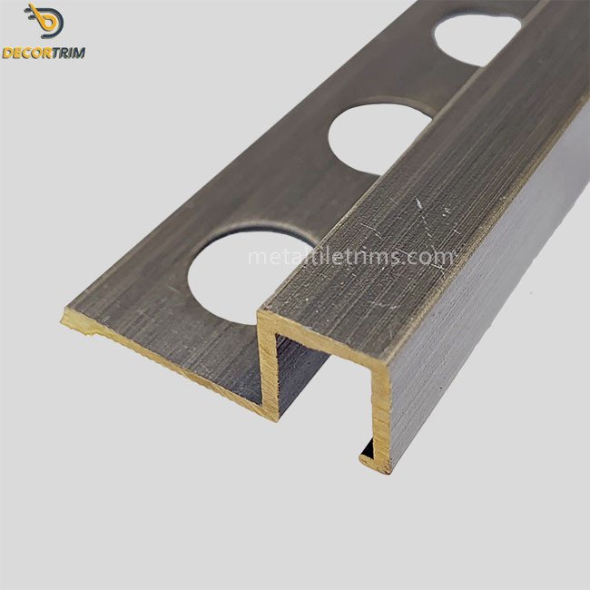 12×2500mm Brass Tile Edging Strip Mill Finish Square Shape For Protection
