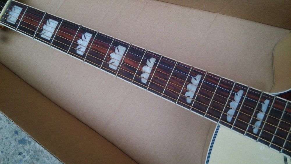 J200 single cut acoustic guitar SJ200N electric acoustic Guitar single cutaway Acoustic black hard shell