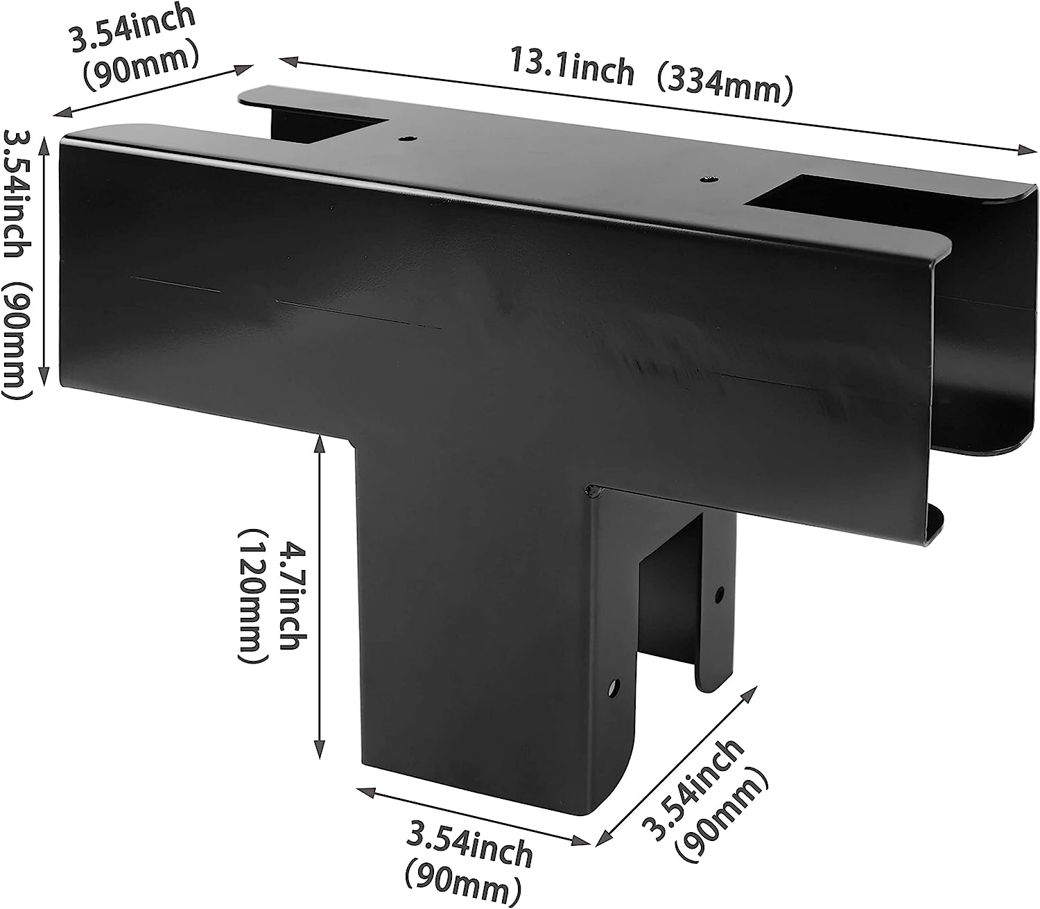 Power Coated 4X4 Metal Post Anchor for Pergola Gazebo 3-Way Right Angle Corner Bracket