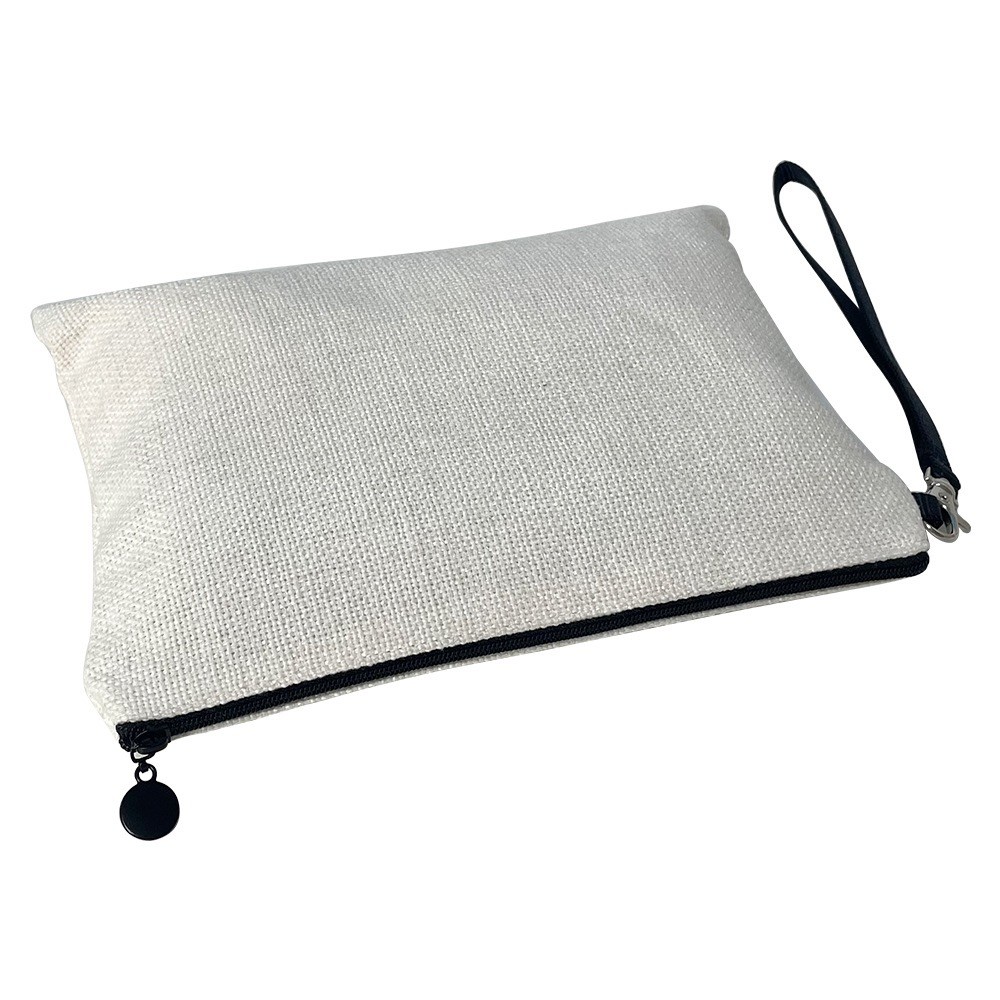 Custom Portable Blank Linen Sublimation Cosmetic Bag Pencil Bag For Sublimation Photos Printing