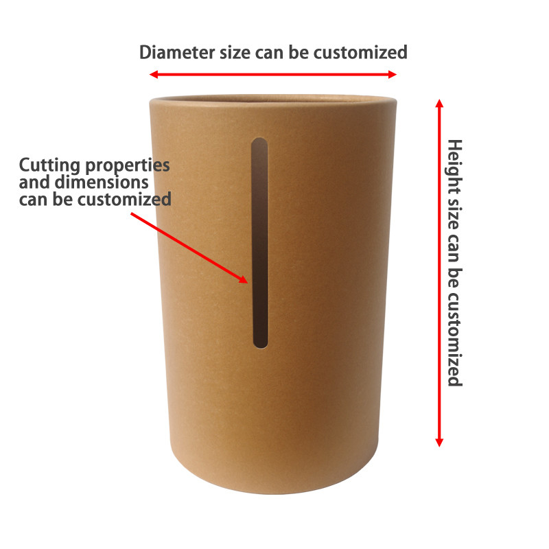 Round Custom Paper Tube Packaging For Fiber Drums Supports Diameter Height Cutting
