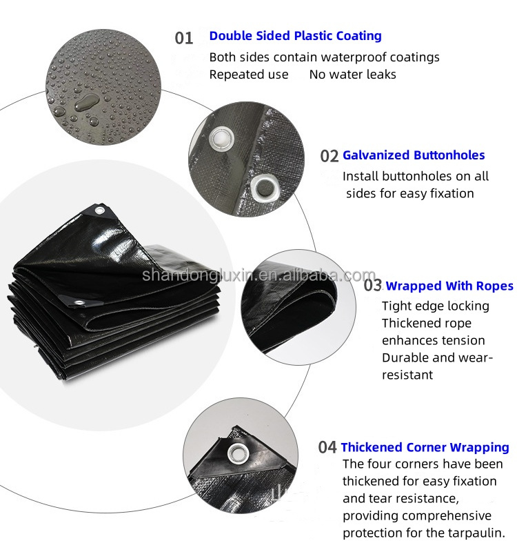 Water Barrier Polyethylene Tarpaulin for Dustproof and Sun Resistance Heavy Duty Cover