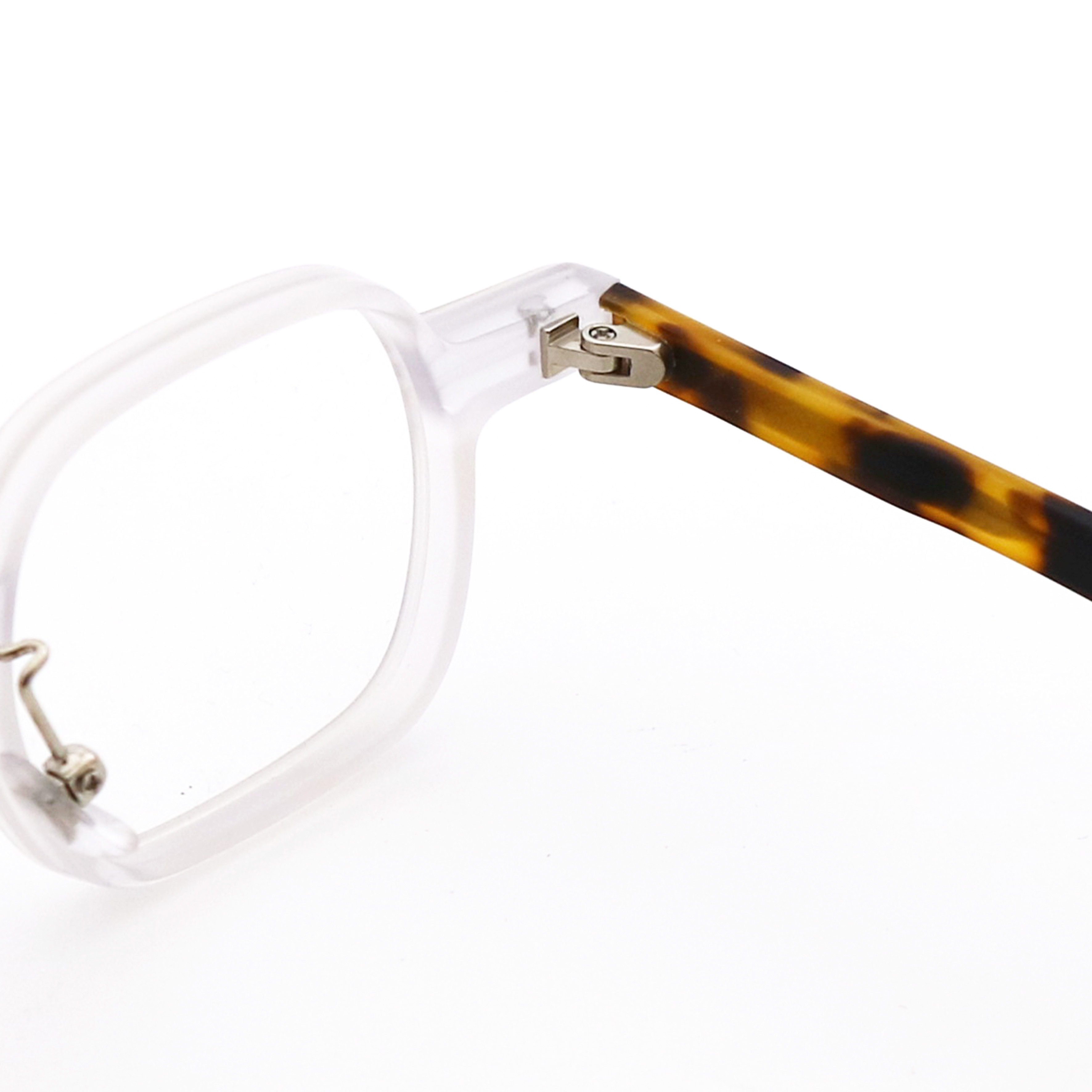 Arrivals Polygons Grey Green Acetate Glasses Frame High Quality