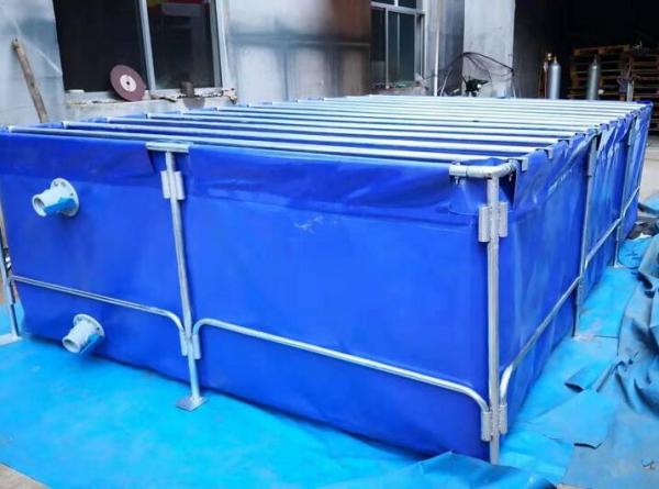 Buy 10000L Tarpaulin Water Tank Self Stand Foldable Plastic Fish Ponds Tarpaulin Fish Farming at wholesale prices