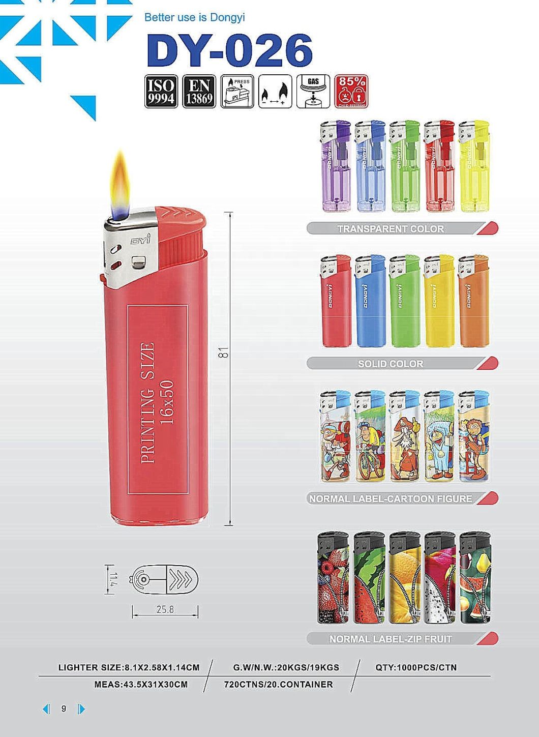 Factory Price Refillable Electronic Lighters Cigarette Lighter