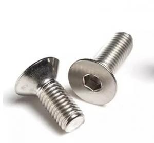 Quality SS304 Small Hexagon Socket Self Tapping Metal Screws Countersunk Head DIN7991 for sale