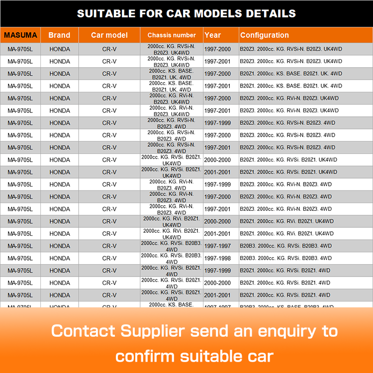 MASUMA 51360-S10-000 Rear Control Arm for HONDA CR-V B20 RD1 Perfect Fit and Function