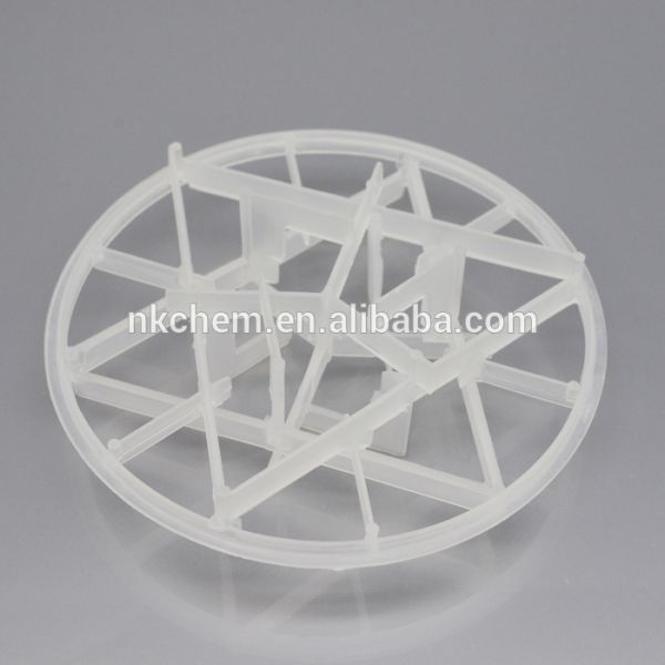 Pe Pp Pvdf Plastic Random Tower Packing Snowflake Ring Media