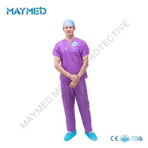 Quality Disposable SMS Medical Scrub Suits Antistatic Shirt And Pants for sale