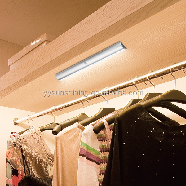 1 0.8W LED PIR Motion Sensor Mini Cabinet Light for Automatic ON OFF Indoor Night Lighting