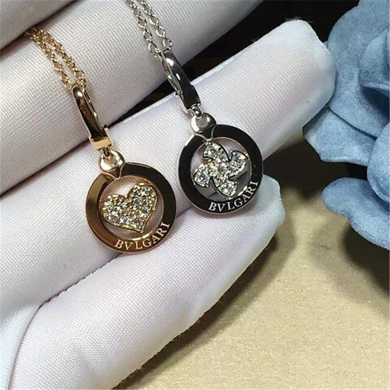 Real low price and high quality jewels B diamond necklace 18k gold white gold yellow gold rose gold diamond necklace