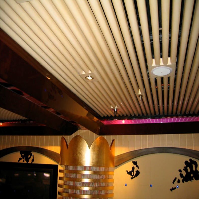 Aluminum Metal Tubular Baffle Ceiling Tiles Easy To Install
