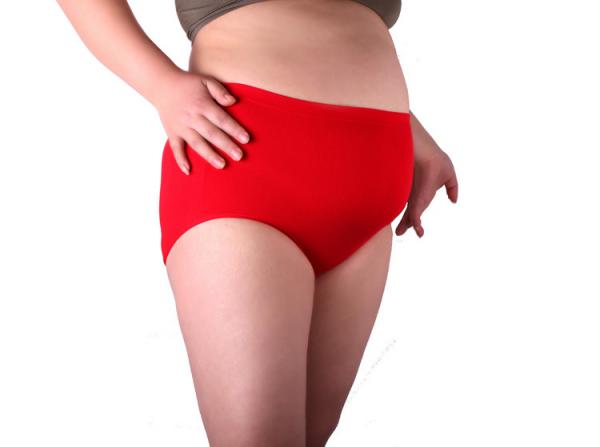 Buy Red Plus Size Spandex / Bamboo / Cotton Pregnant Eco-Friendly Maternity Support Panties at wholesale prices
