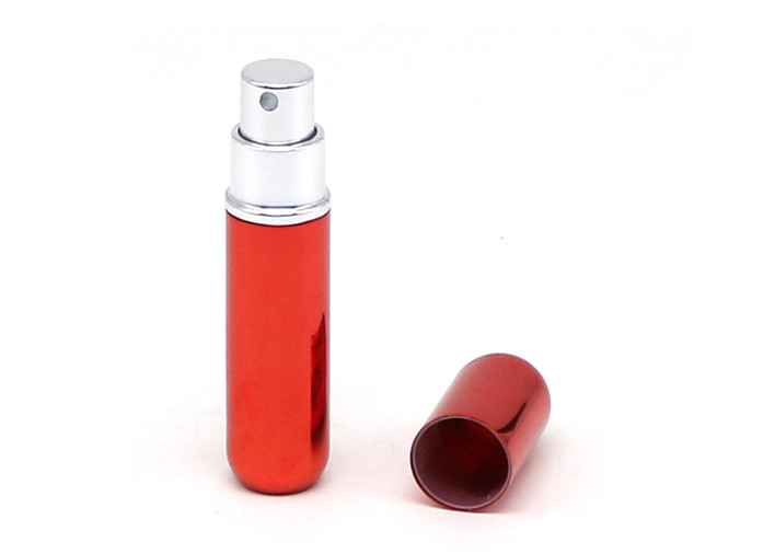 Oval Red Refillable Travel Perfume Spray Bottle Pocket Size Mini Perfume Atomiser