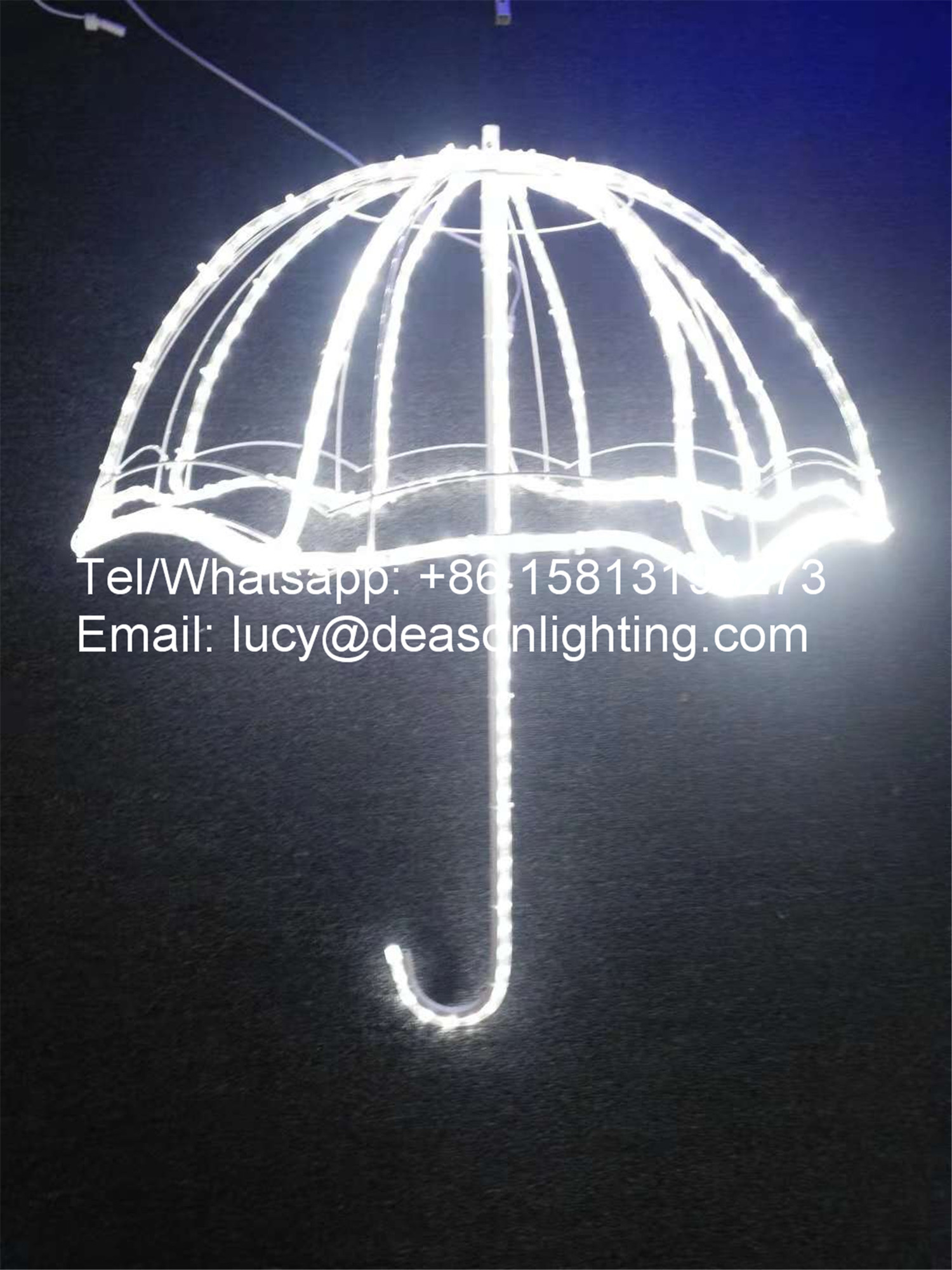 Hanging christmas decorations light street motif led umbrella
