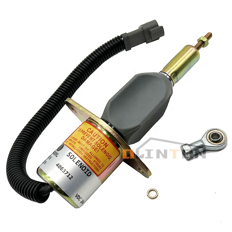 24V Fuel Shutdown Solenoid Valve 4063712 for PC300-7 Excavator 6CT8.3L 6D114 Engine