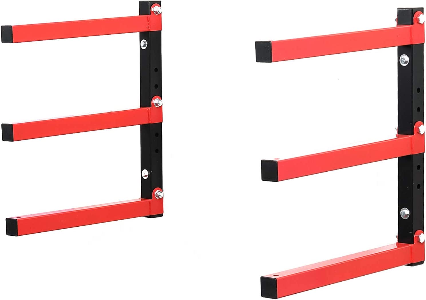 6-Level Wall Mount Wood Organizer and Lumber Storage Rack with Functional Design