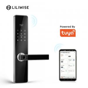 China Intelligent Gate Lock Keyless Fingerprint Door Lock Tuya TTlock Control For Home Wooden Door Locks on sale