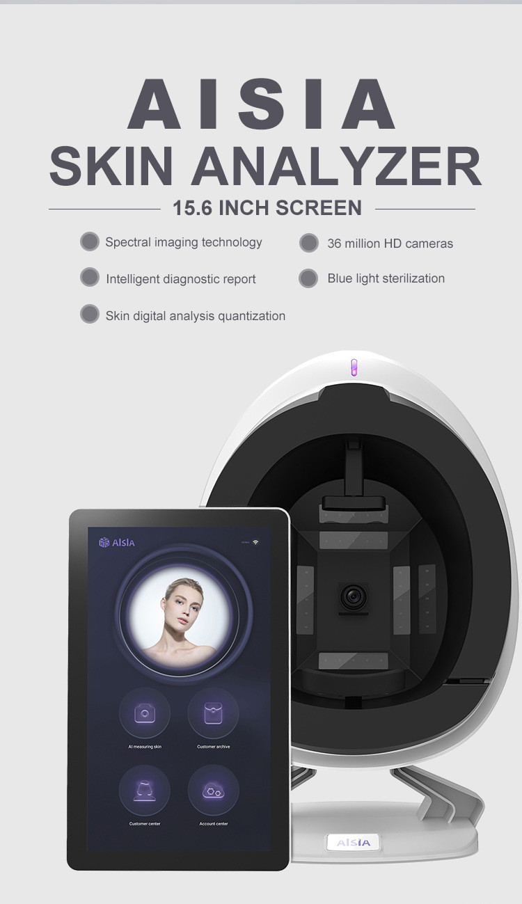 100V-240V Facial Skin Analyzer Machine Comprehensive Skin Evaluation AI Powered Diagnosis