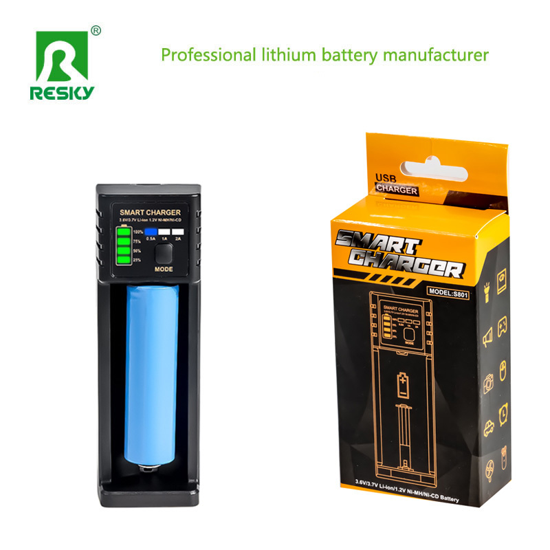 1.2V Rechargeable Battery Charger Ni-MH Ni-CD Smart 1 Slot USB Smart Charger