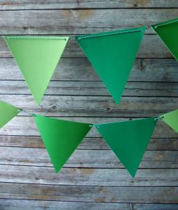 Quality Green Ombre Triangle Pennant Banner for sale