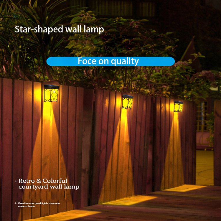 Solar Garden Outdoor Luxury Powerful Mounting Decor Fence Wall Landscape Home Lamp Lights for Hotel