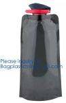 Solid Flexible Water Bottle Carabiner, Foldable Water Bottles Water Pouch