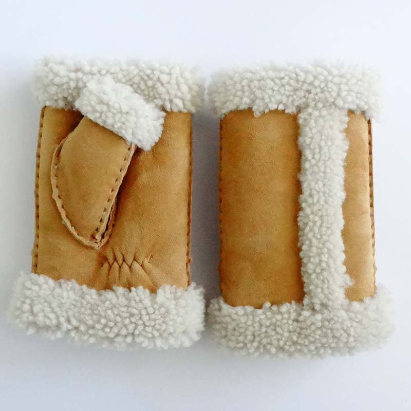 2019 New Style Fur winter sheepskin fingerless gloves